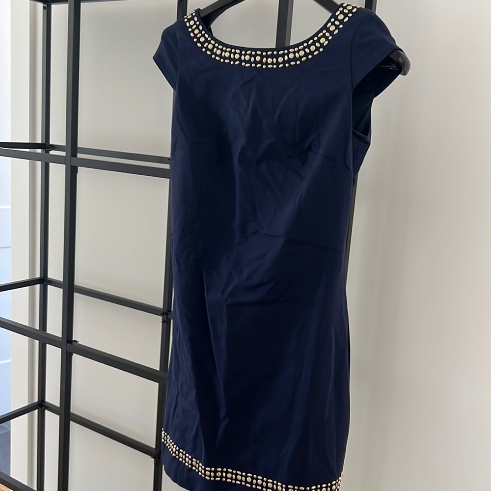 Lily Pulitzer dress - navy with gold detail - size small